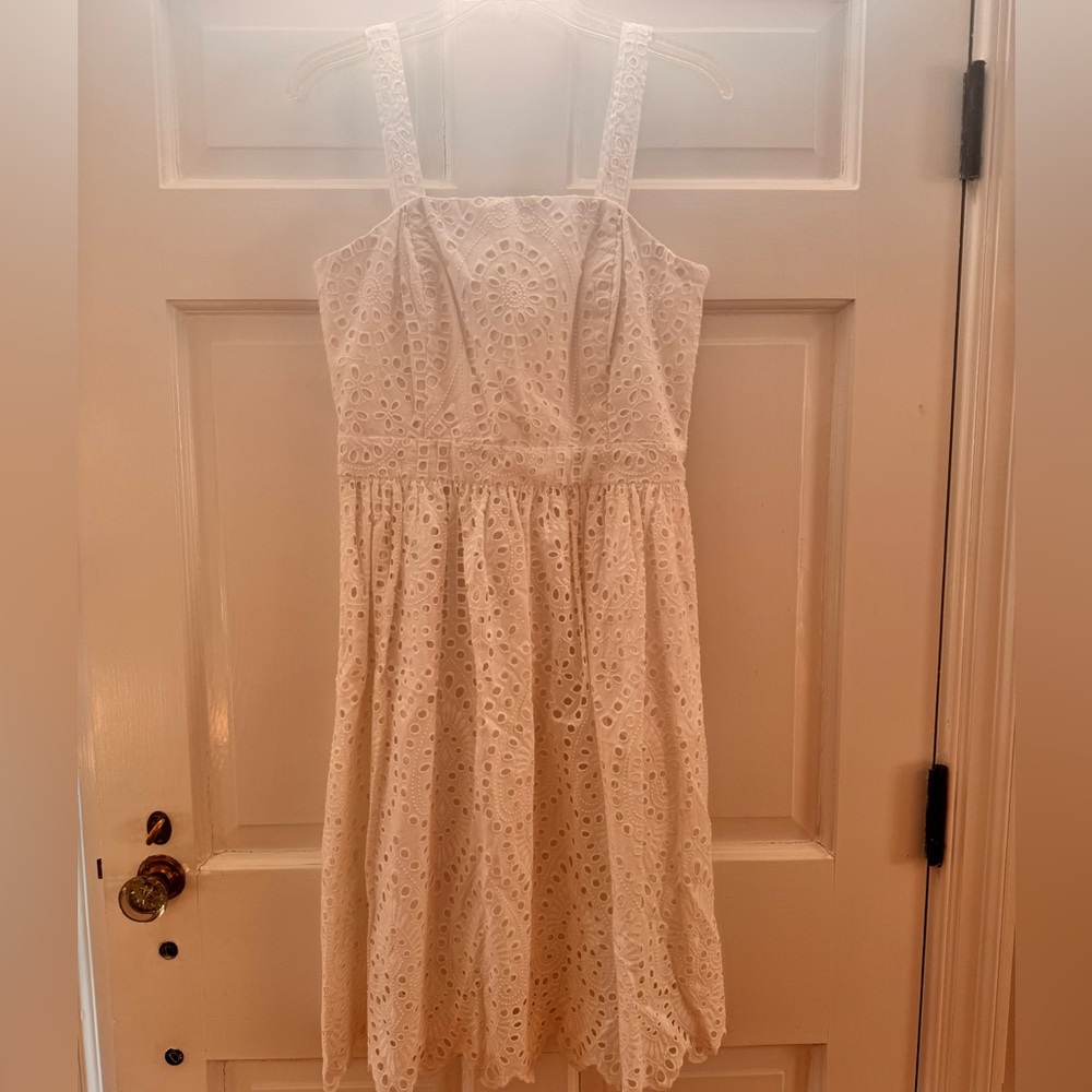 NWT Vineyard Vines White Cap eyelet strapless dress women’s sz 8